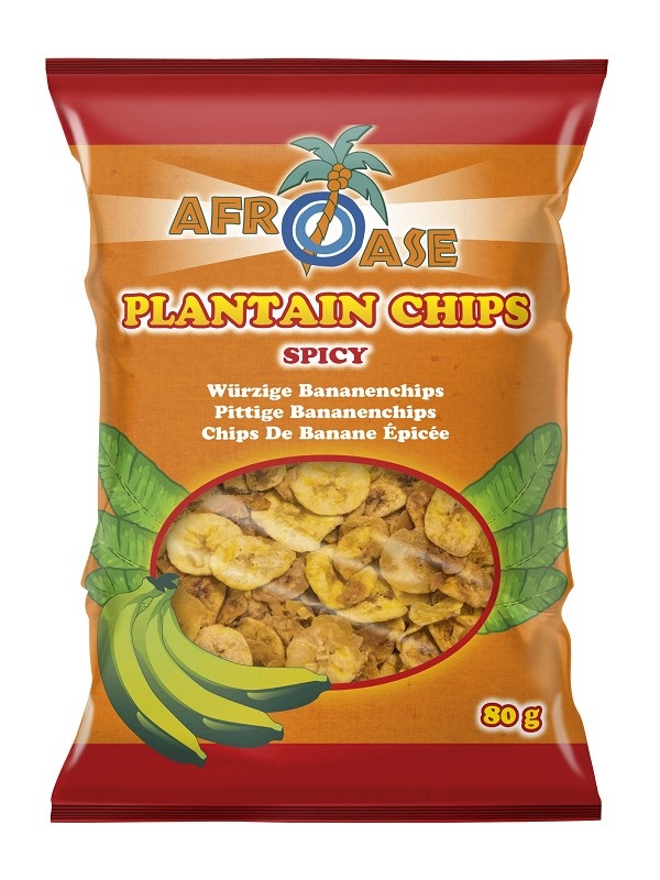 Chips di platano piccanti - AfroAse 80g.